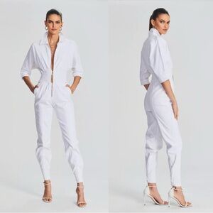 Retrofete Ellis White Denim Jumpsuit